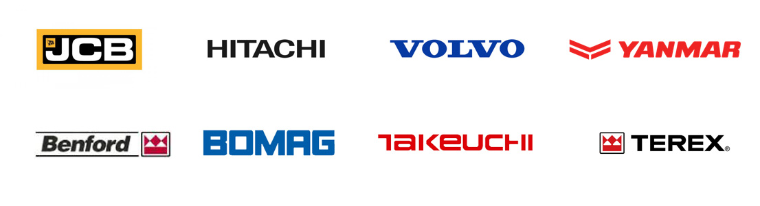 JCB, Hitachi, Volvo, Yanmar 