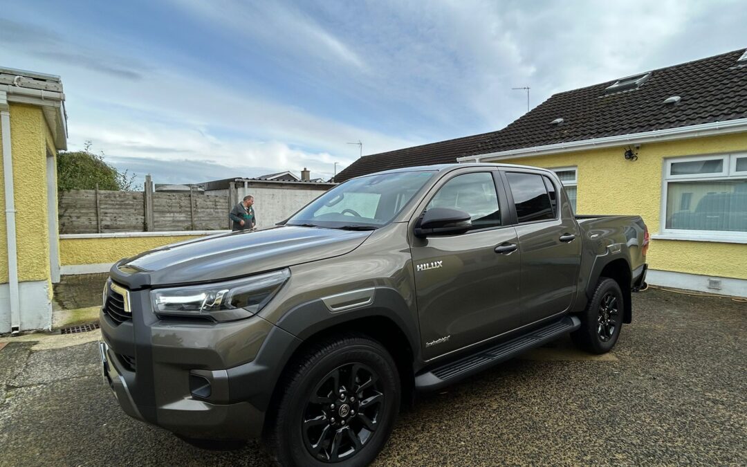 SOLD!! – 2023 March registered Toyota Hilux Invincible X Pickup, 6200 miles , immaculate as new condition, full spec , Full leather heated seats front and back , Auto Transmission.